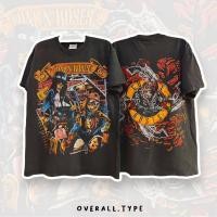 ราคา Vintage วงร็อคผ้าฝ้ายคอกลมพิมพ์เสื้อยืดสำหรับผู้ชายและผู้หญิง Guns N Roses Rock Band Tour T Shirts (24443298976)