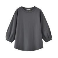 ราคา เสื้อยืดแขนยาวผู้หญิงสไตล์เกาหลี oversize เสื้อผ้าสาวอวบน่ารักๆ ลำลองทรงหลวม เสื้อยืดแขนบอลลูนแฟชั่นมาใหม่สวยๆ สีพื้น (22642245825)