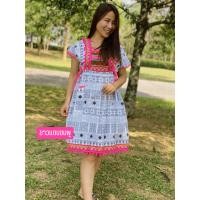 ราคา ชุดดอย ชุดพื้นเมือง เดรสกลาง สีสวยๆ แบบเดรส ยาว 35 นิ้ว ใส่คลุมท้อง ใส่เที่ยวฤดูหนาว ใส่แอ่วเหนือ (12102851640)