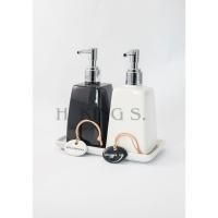 ราคา ขวดปั๊มเซรามิกทรงสี่เหลี่ยมคางหมู ขวดใส่สบู่เหลว ขวดใส่แชมพู งานพรีเมียม พร้อมป้ายเซรามิก ขวดปั๊มสบู่เซรามิก ขวดปั๊ม ceramic made in thailand สินค้าพร้อมส่ง (22679097098)