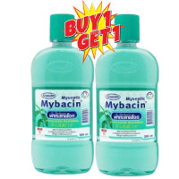 ราคา 1แถม1 MyBacin Mouthwash 500ml น้ำยาบ้วนปากมายบาซิน 500มล (24756349537)