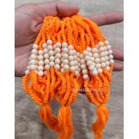 ราคา ไหม มัดมือ 20 100 เส้น ด้ายสายสิญจน์ ด้าย 9 เส้น สีส้ม ลูกปัด สีครีม 5 เม็ด ถักมือ สวยแน่น ครูบาบุญชุ่ม (16700605314)