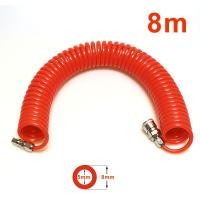 ราคา สายลมยี่ห้อ MUSCLE COW สายลมสปริง สายลมสีดำ สายลมขดที่ทำจากวัสดุ PU ยาว 8 10 12 15 เมตร สายปั๊มลมที่ทำจากวัสดุ PU ขนาด 8 x 5 มิลลิเมตร แบบขดสปริง พร้อมหัวคอปเปอร์ (23388216052)