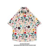 ราคา STAR FRUIT เสื้อเชิ้ตลายดอกไม้ผู้ชายเสื้อเชิ้ตไทยฮาวายเสื้อเชิ้ตแขนสั้นทรงหลวมลำลองแนววินเทจ (24413041532)