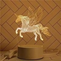 ราคา ส่งทันที 3Dโคมไฟอะคริลิค LED ตกแต่งห้องนอน 3 สี F3D (13273035557)