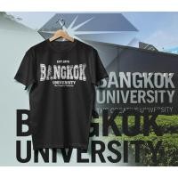 ราคา T shirt เสื้อยืด Bangkok University ชุด 2 มหาวิทยาลัยกรุงเทพ มี เสื้อ 4 สี ขาว ม่วง ส้ม ดำ ใส่เท่ห์ๆเลย Cotton (24389034936)