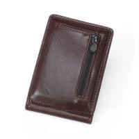 ราคา New Small Mens Leather Money Clip Wallet With Coin Pocket Thin Purse For Male Magnet Hasp Mini Zipper Money Bag (23933093474)