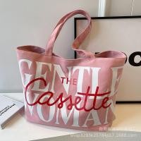 ราคา PIYU Hot Korean Style Tote Bag Stylish Large Capacity Tote Bag European And American Letter Printed Canvas Tote Bag (24054619561)