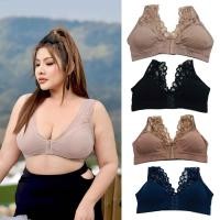 ราคา SB 1937 บราไร้โครงตะขอหน้า สายลูกไม้ บราสาวอวบ (21936101803)