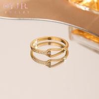 ราคา RAISS 18K แหวนคู่แหวนไททาเนียมสแตนเลสหัวเข็มขัดรูปเกือกม้าดีไซน์รูทันสมัยของขวัญที่มีความหมายแหวนใส่นิ้วดัชนีหรูหรา (24816015085)