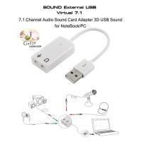 ราคา 7 1 Channel Audio Sound Card Adapter 3D USB Sound USBการ์ดเสียงเสมือนจริง 7 1 3D ภายนอก USB อะแดปเตอร์เสียง USB เข้ากับแจ็ค 3 5mmหูฟังไมโครโฟนการ์ดเสียงสำหรับNoteBook PC (9592339890)