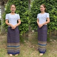 ราคา กระโปรงผ้าถุงเย็บสำเร็จลายไทย (23410574150)