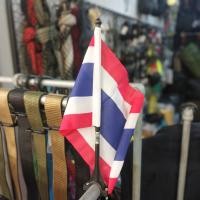 ราคา OUTDOOR SPEC THAILAND ไทย เสาธงไทยจักรยาน เสาธงไทย ธงไทย ติดตั้งกับจักรยาน งานผ้า Polyester100 Made in THAILAND (24880789691)