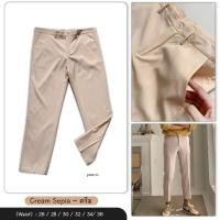 ราคา พร้อมส่ง กางเกงสแล็ค Regular Fit กางเกงทำงาน กางเกงขายาว สีครีม Size 27 34 นิ้ว (24766186647)