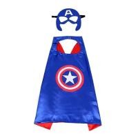 ราคา ผ้าคลุมไหล่ซุปเปอร์ฮีโร่เด็ก ชุดคลุมฮีโร่ ชุดการแสดง เสื้อคลุม แถมหน้ากาก Halloween Costume for Kids (22816767548)