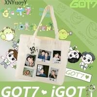 ราคา NEW ป๋าผ้าแคนวาส ถุงผ้า GOT7 ลูกนก IGOT7 Tote Bag เหมาะสําหรับสไตล์การสวมใส่ทุกประเภท และความจุมีขนาดใหญ่มาก 38 (24413587416)