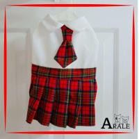 ราคา ชุดนักเรียนน้องหมา น้องแมว ลายสก๊อต (22055364908)