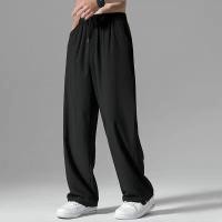 ราคา Soft Time กางเกงผู้ชาย ใกางเกงขายาว กางเกงวอม Man Clothing baggy fit ไซส์ใหญ่ เอว69 84 กางเกงวอร์ม ผู้ชาย ทำจากผ้าไหมเย็น ระบายอากาศ กางเกงไซส์ใหญ่ (24739483065)