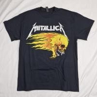 ราคา อกลมแขนสั้น เสื้อวง Metallica Flaming Skull Tour ลิขสิทธิ์แท้ครบไซน์ S 5XL (24530611188)