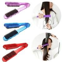 ราคา On sale Salon Pro hair hair hair ทำผมไม้หนีบตรงแปรงคู่หวีเครื่องมือ (23786943237)