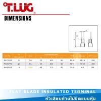 ราคา หางปลาเสียบก้านไม้ขีดแบนหุ้ม T LUG รุ่น PIN 518 FB FLAT BLADE INSULATED TERMINAL หางปลาพิน หางปลาเสียบ (23480021361)