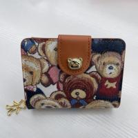 ราคา GlamourGetaway กระเป๋าสตางค์แฟชั่นสำหรับผู้หญิงรูปทรงหมีน้อยน่ารักกระเป๋าสตางค์แบบมีซิปกระเป๋าใส่บัตรได้หลายใบ (22696510544)