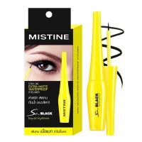 ราคา มิสทีน So Black อายไลเนอร์ หัวพู่กัน ติดทน กันน้ำ 1g 4 5g Mistine Eyeliner So Black Matte Liquid Eyeliner (23196562733)