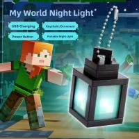 ราคา HEALMEYOU ไฟ LED ไฟฉาย Minecraft ขนาดเล็ก จี้เรืองแสง โคมไฟพิกเซล สร้างสรรค์ ชาร์จผ่าน USB จี้กระเป๋าเป้ ของขวัญสำหรับเด็ก (24895616890)