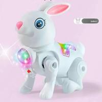 ราคา ของเล่นกระต่ายดนตรีเรืองแสงไฟฟ้าพร้อมเชือก ขายดีประจำฤดูกาลปีกระต่าย ของเล่นฉายภาพกระต่ายกระโดดแหวกพร้อมแครอทเรืองแสง (25023908434)