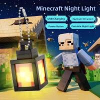 ราคา HEALMEYOU ไฟ LED ไฟฉาย Minecraft ขนาดเล็ก จี้เรืองแสง โคมไฟพิกเซล สร้างสรรค์ ชาร์จผ่าน USB จี้กระเป๋าเป้ ของขวัญสำหรับเด็ก (24895616889)