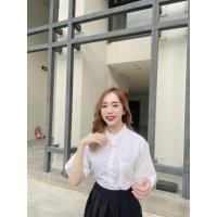 ราคา เสื้อนักศึกษาคอจีนเสื้อคอจีน ผ้าดิบ ผ้านิ่ม (24807963584)