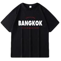 ราคา เสื้อยืด เสื้อคอกลม oversize กรีนลาย BANGKOK เนื้อผ้า cotton100 ใส่ได้ทั้งหญิงและชาย (22451021705)