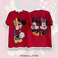 ราคา MICKEY MOUSE Christmas T shirt ดิสนีย์มิกกี้เมาส์ happy new year เสื้อยืดคริสต์มาส HOT ผ้าฝ้ายสีแดง Disney women T SHIRT S 5XL (23338450971)