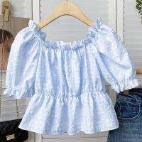 ราคา Keu พร้อมส่ง เสื้อครอป แขนตุ๊กตา แบบจั๊มเอว ทรงปาดไหล่ ปล่อยชายระบาย สไตล์เกาหลี น่ารักมาก ลายดอก ผ้าลินิน (24443440114)