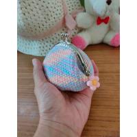 ราคา กระเป๋าใส่เหรียญปิ๊กแป๊ก ถักไหมพรมโครเชต์ สีผสมพาสเทล (24634125819)