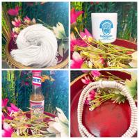 ราคา มงคลแฝดแต่งงาน ชุดเจิมบ่าวสาวงานแต่ง ครบชุดมีมงคล แป้งเจิม ด้าย น้ำอบ (20919983531)