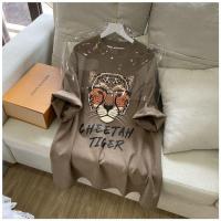 ราคา เสื้อยืดแขนสั้นผู้หญิงแฟชั่นฤดูร้อน ไตล์เกาหลี oversize เสื้อผ้าสาวอวบอ้วนไซส์ใหญ่ เสื้อยืดโอเวอร์ไซส์เท่ๆ สกรีนลายเสือ (22890675974)