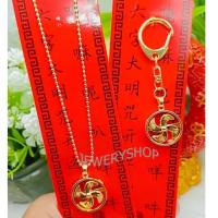 ราคา JIJL M099 สร้อยคอพวงกุญแจ กังหันแชกงหมิว กังหันนำโชค (20707458421)