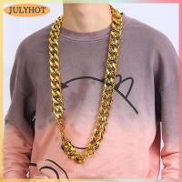ราคา JULYHOT 50 120ซม ขนาดใหญ่สร้อยคอโซ่สีทองขนาดใหญ่สร้อยคอฮิปฮอปโกธิกร็อคตุ้มพลาสติกอุปกรณ์ประกอบฉากสำหรับงานเลี้ยง (23685485707)