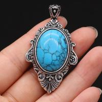 ราคา Fine หินธรรมชาติจี้ Lapis lazuli Turquoises สําหรับ Tribal เครื่องประดับทําสร้อยคอต่างหูของขวัญ (23058809833)
