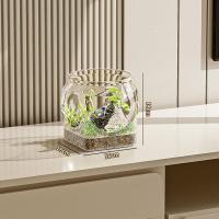 ราคา SKISOPGO COD ตู้ปลา S M L XL โหลปลากัด โหลตู้ปลาทอง พลาสติก PETใส แข็งแรง กันกระแทก สำหรับเลี้ยงปลา ปลูกพืชน้ำ (24852831593)