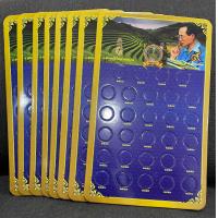 ราคา แผงใส่เหรียญ 10 บาทหมุนเวียน สีน้ำเงิน 29ช่อง ขนาด 21 5x35 เซ็น ราคาต่อ 1 แผง (17052533810)