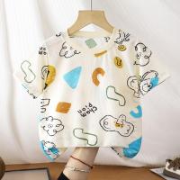 ราคา เสื้อยืดเด็ก เสื้อยืดแขนสั้นเด็กผู้ชายเด็กผู้หญิง1 12 ขวบ คอกลม ลายน่ารัก ผ้านิ่ม ใส่เย็นสาย (24539166027)