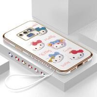 ราคา Hontinga เคสโทรศัพท์ Samsung Galaxy Note 9 Note 8 S9 Plus S9 เคสการ์ตูนน่ารัก Hello Kitty ชุบโครเมี่ยมสุดหรูนิ่มเคสโทรศัพท์ TPU สี่เหลี่ยมคลุมทั้งหมดป้องกันกล้องเคสยางสำหรับเด็กผู้หญิง (18860248585)