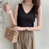 ราคา CHOSMO เสิ้อกล้ามไหมพรม แขนกุดคอวีv เสื้อแฟชั่นผู้หญิง คอวี คอV เสื้อไหมพรม สไตล์เกาหลี เซ็กซี่ (15393068292)