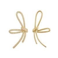 ราคา Bow Earrings Set Asymmetrical Rhinestone Studs Trendy Knot Design Dangle Earrings for Women (24725642949)