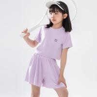 ราคา ชุดกีฬาแห้งเร็วเด็กผู้หญิงชุดฝึกแบดมินตันเด็กแขนสั้นฮากามะกีฬากลางแจ้งเสื้อฮากามะ120 170ขนาด lazbaoo021 TH (24794084831)