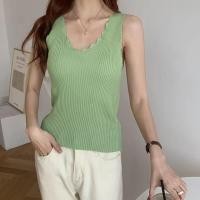 ราคา CHOSMO เสิ้อกล้ามไหมพรม แขนกุดคอวีv เสื้อแฟชั่นผู้หญิง คอวี คอV เสื้อไหมพรม สไตล์เกาหลี เซ็กซี่ (15393068296)