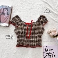 ราคา พร้อมส่งเสื้อครอปแขนดอลลี่ แต่งขอบลูกไม้ สม็อกเอว ผูกโบว์หน้า ลายสก๊อต น่ารักๆ เสื้อแขนตุ๊กตาลายสก๊อตคิ้วท์ๆ (24897280740)