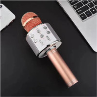 ราคา WS 858 WS 858ไมโครโฟนบลูทูธไร้สายเครื่องเล่นคาราโอเกะ KTV WS858 Speaker HIFI ที่ไมค์ลอย (24314150081)